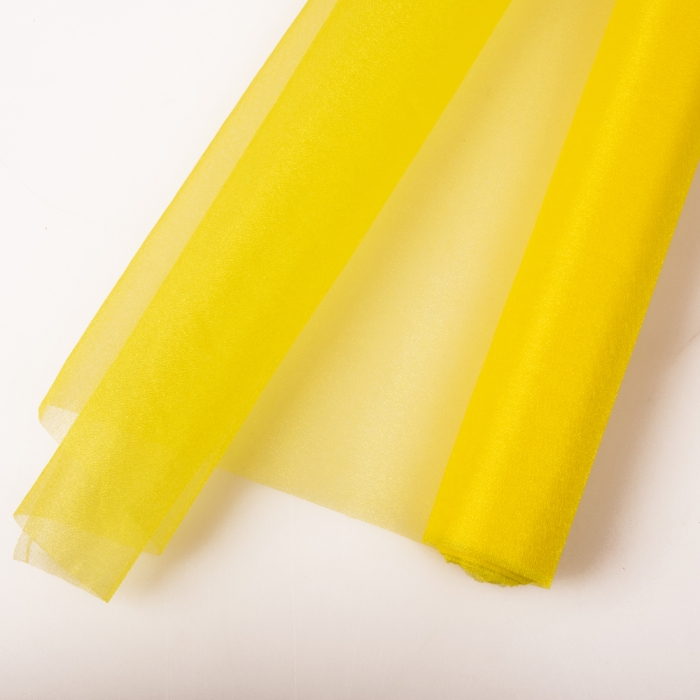 Citromsárga dekor organza <br/>47 cm széles, 10 méter