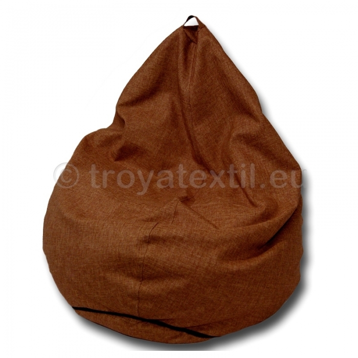 Babzsákfotel - textil <br/>M/L/XL - világosbarna