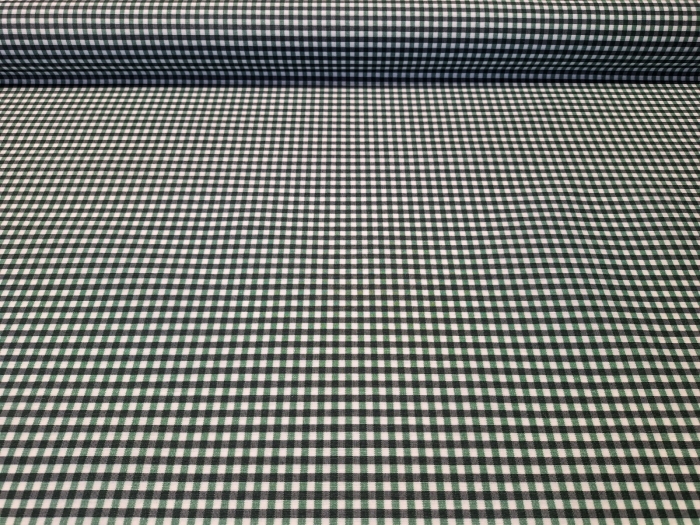 Zöld-fehér apró kockás<br>letörölhető textil terítő