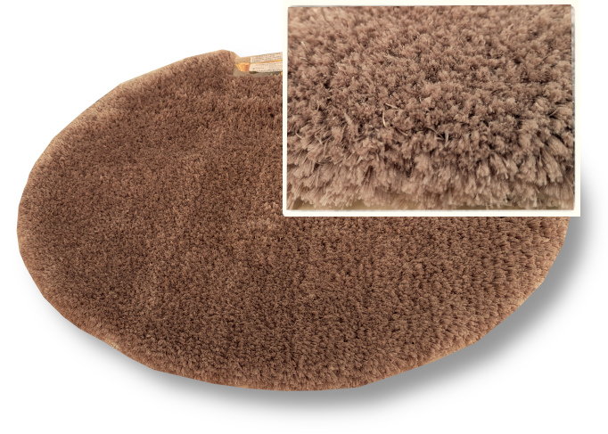 Barna fürdőszoba szőnyeg<br>80 cm-es kör alakú