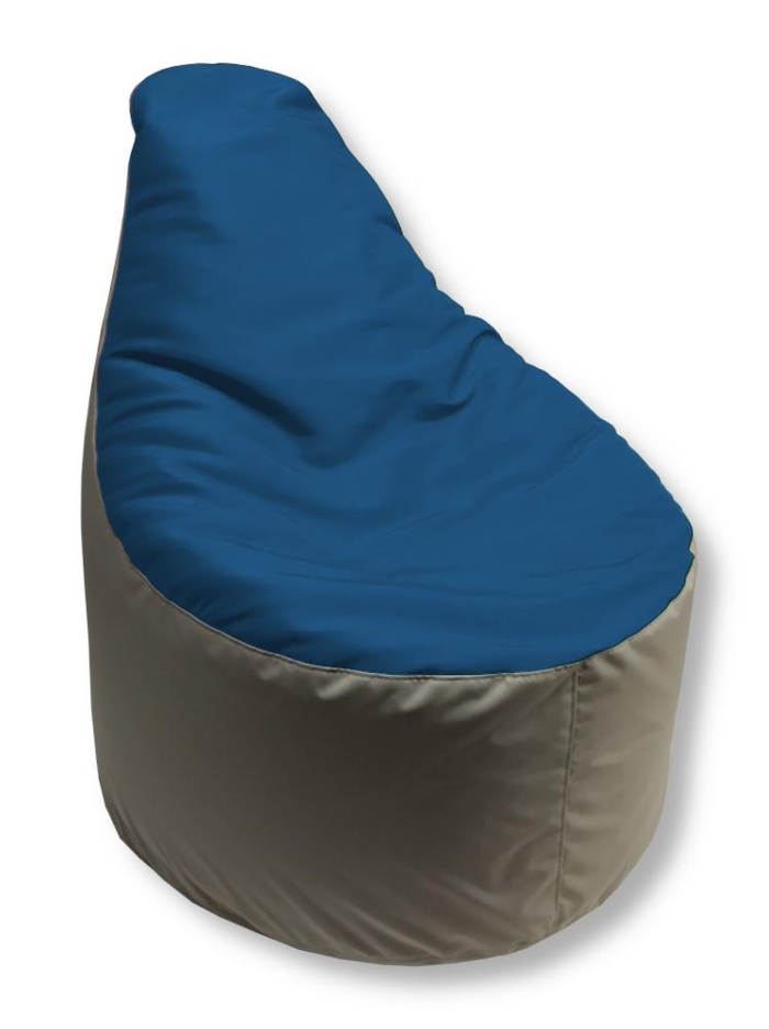 Babzsákfotel - 250 l <br/>Bézs - kék színű