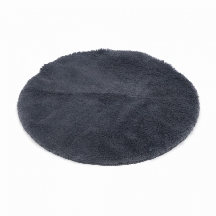 Sötét Szürke fürdőszoba szőnyeg<br>100 cm-es kör
