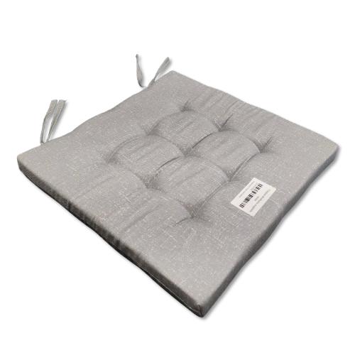 szürke megkötős ülőpárna <br/>40x40x4 cm-Pamut  huzattal