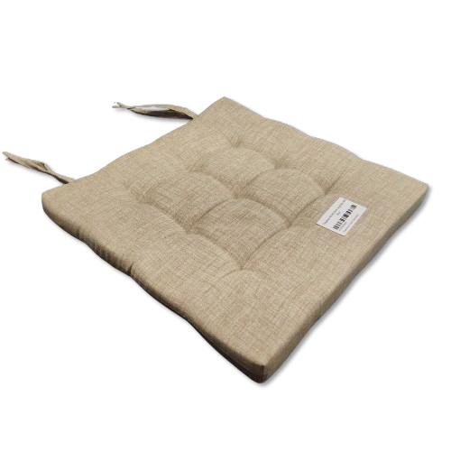 000 bézs megkötős ülőpárna <br/>40x40x4 cm-Pamut  huzattal