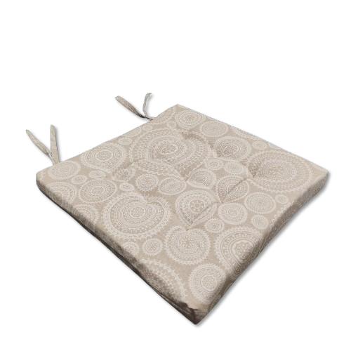 bézs ülőpárna <br/>35x35x4 - Loneta lakástextil huzattal