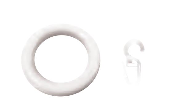 28mm FILIGRANO Karika+ráncszedő,fehér, 10db/cs