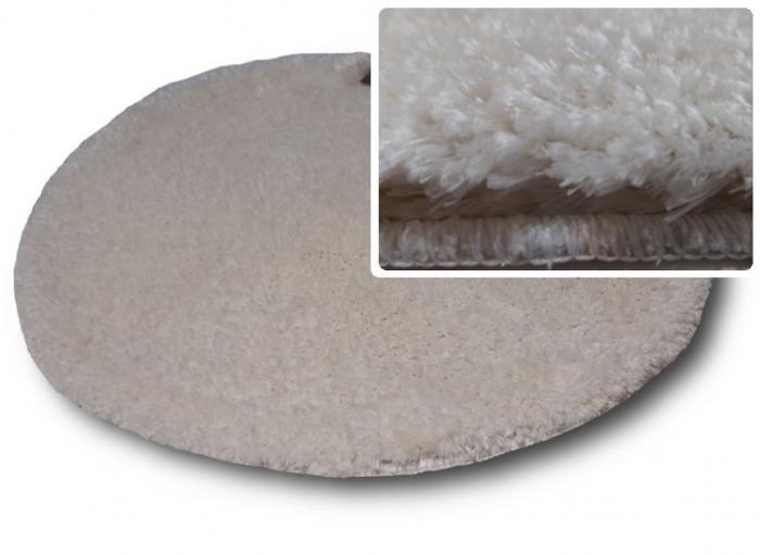Fehér fürdőszoba szőnyeg<br>67 cm-es kör alakú