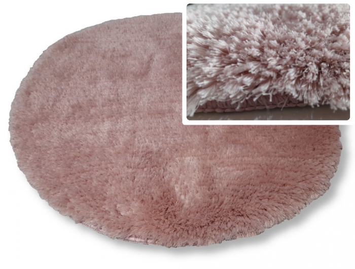 Rózsaszín fürdőszoba szőnyeg<br>67 cm-es kör