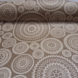 Bézs mandala mintásletörölhető textil terítő - 2. termékkép
