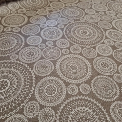 Bézs mandala mintásletörölhető textil terítő - 3. termékkép