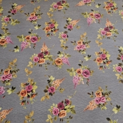 Szürke alapon rózsásletörölhető textil terítő - 2. termékkép