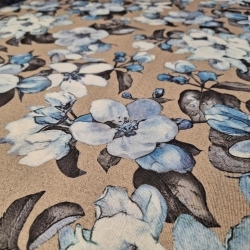 Kék virág mintásletörölhető textil terítő - 3. termékkép