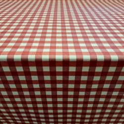 Piros-fehér kockás (1x1cm)letörölhető textil terítő - 4. termékkép