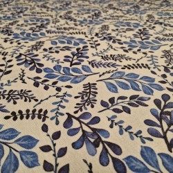 Kék levél mintásletörölhető textil terítő - 3. termékkép