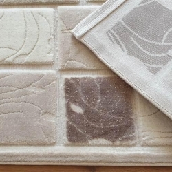 Csempe mintás bézs színű szőnyeg - 4. termékkép