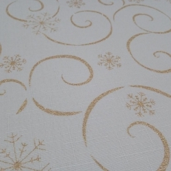 Karácsonyi teflonos asztalterítő fehér-arany - több méretben - 2. termékkép