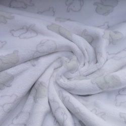 Fehér alapon zöld elefánt Mintás baby soft - 2. termékkép