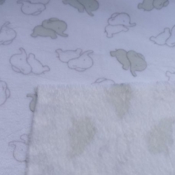 Fehér alapon zöld elefánt Mintás baby soft - 3. termékkép