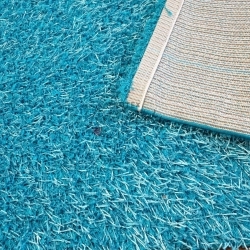 Türkizkék egyszínű szőnyeg - 200x290 cm - 5. termékkép