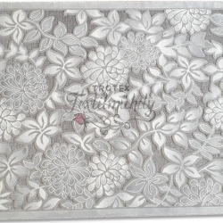 3D virág mintás szürke szőnyeg - 2. termékkép