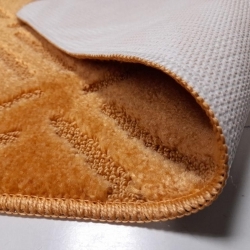 Narancssárga rácsmintás 3 részes fürdőszoba szőnyeg szett - 2. termékkép