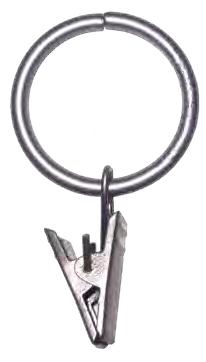 16-20 mm Fém karika csipesszel,nickel-matt,10db/cs