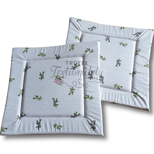 Ülőpárna apró mintás lakástextil huzattal <br/>40x40x2 cm - 2db/csomag