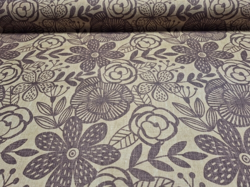 Koptatott virág mintás<br>letörölhető textil terítő