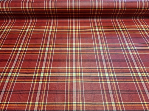 Bordó kockás<br>letörölhető textil terítő