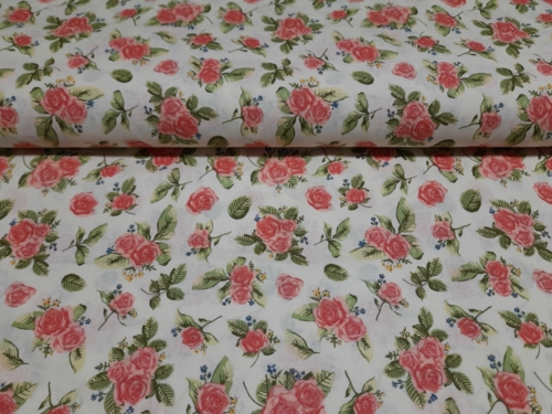 Rózsavirág mintás -120gr/140cm <br/>Pamutvászon