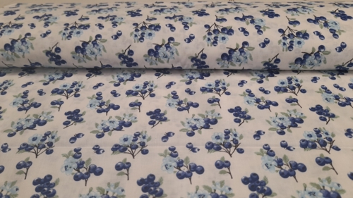 Áfonya mintás pamutvászon