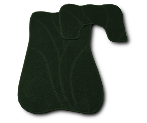 Sötétzöld egyszínű <br/>2 részes fürdőszoba szőnyeg szett