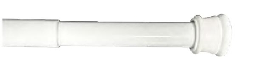 Önfeszítő - Zuhanyfüggöny tartó rúd <br/>65-220 cm, fehér, Jetran - Több méretben